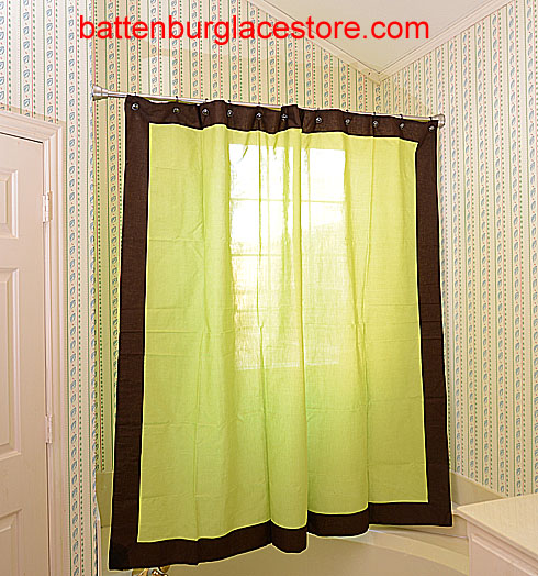 Hemstitch Shower Curtain Multi Colored